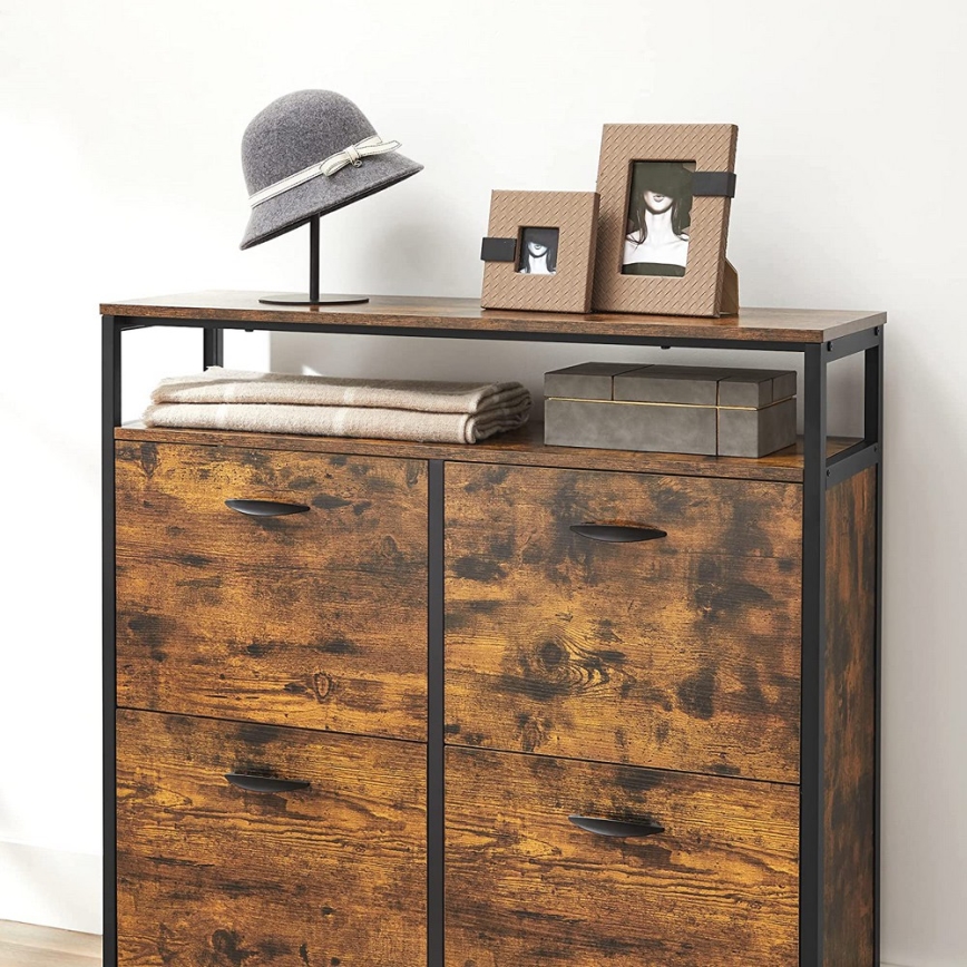 FIRA Shoe Cabinet, Brown/Black