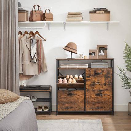 FIRA Shoe Cabinet, Brown/Black