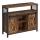 FIRA Sliding-Door Cabinet 100x80x33 cm Brown/Black