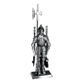 Fireplace cast iron tools 4 pcs knight silver