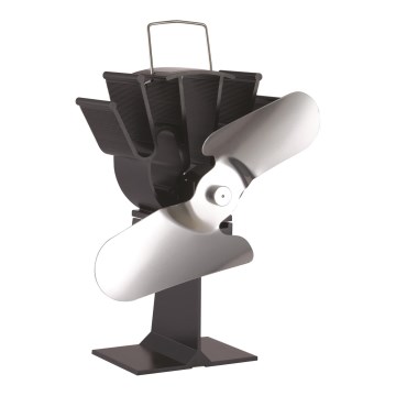 Fireplace fan 19,3x20,5 cm anthracite/shiny chrome