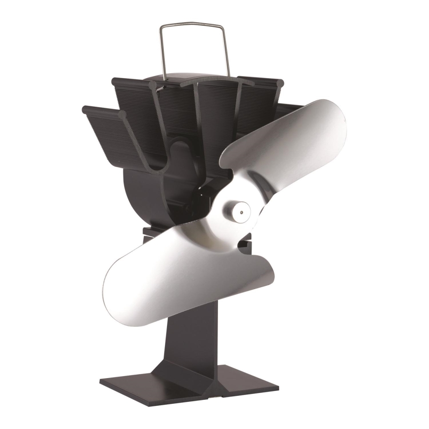 Fireplace fan 19,3x20,5 cm anthracite/shiny chrome