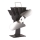 Fireplace fan 19,3x20,5 cm anthracite/shiny chrome