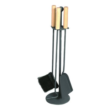 Fireplace tools 4 pcs anthracite/spruce