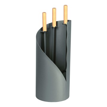 Fireplace tools 4 pcs anthracite/spruce