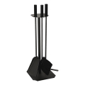 Fireplace tools 4 pcs black