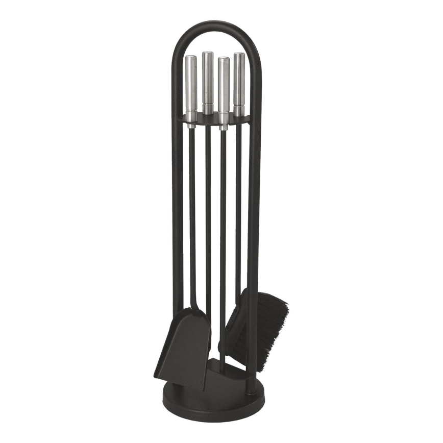 Fireplace tools 5 pcs black
