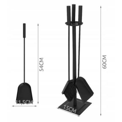 Fireplace tools stainless steel 4 pcs