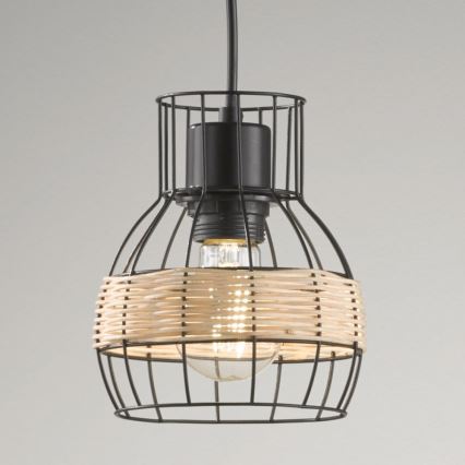 Fischer & Honsel 60798 - Chandelier on a string STRAW 3xE27/40W/230V