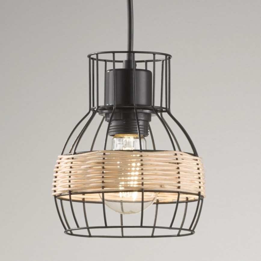 Fischer & Honsel 60798 - Chandelier on a string STRAW 3xE27/40W/230V