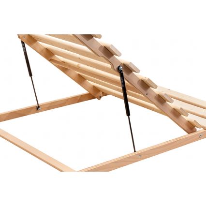 Fixed slatted bed base with tilt from legs HOVDEN 200x90 cm