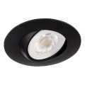 FIZU LED Recessed Ceiling Light 4W/230V 3000/4000/6500K Black