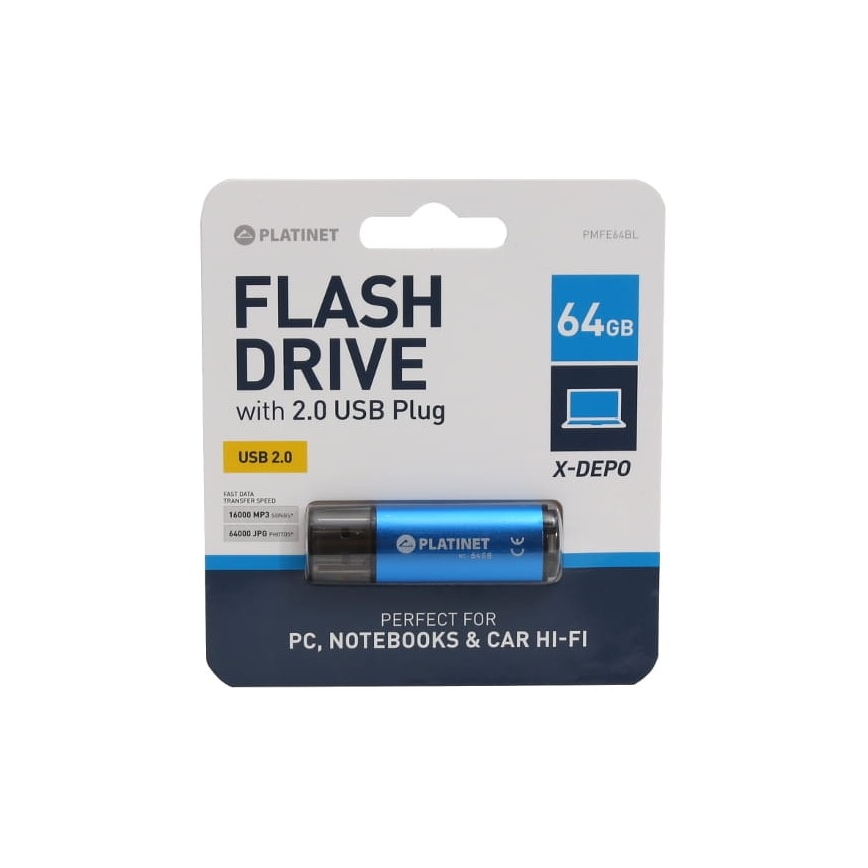 Flash Drive USB 64GB Blue