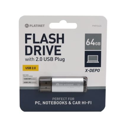 Flash Drive USB 64GB Silver