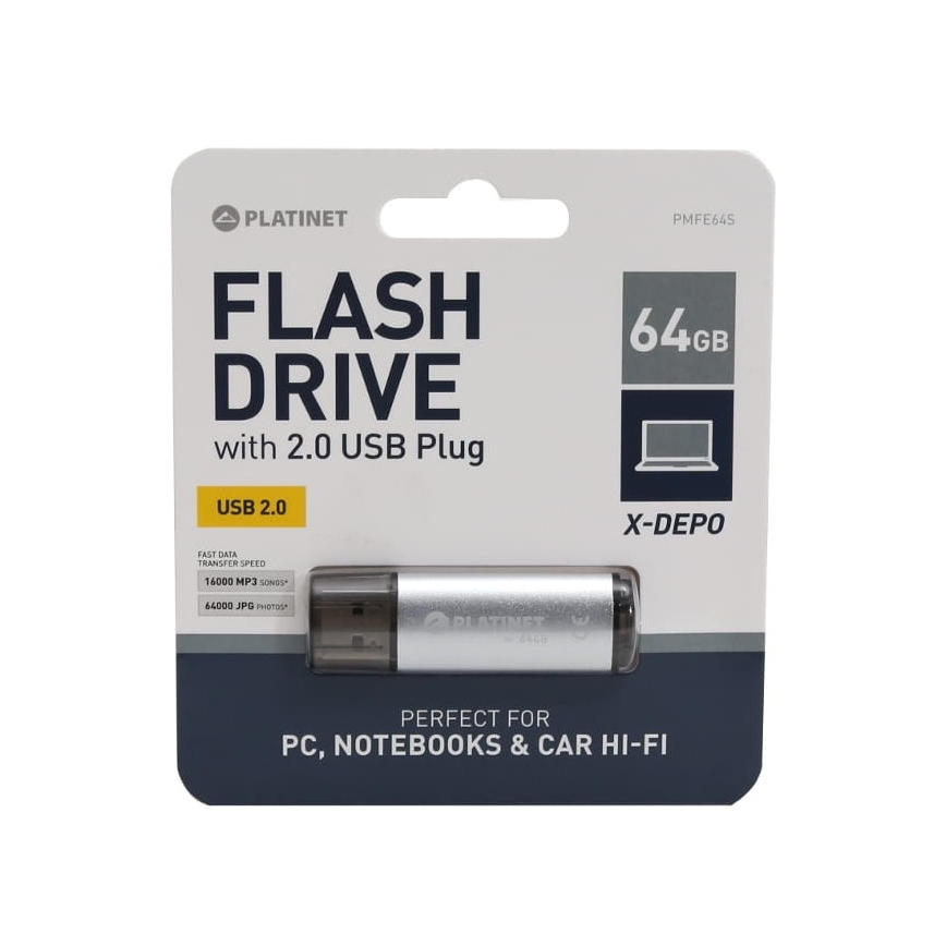 Flash Drive USB 64GB Silver