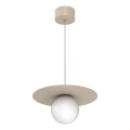 FLAT cable-hung pendant light 1xE27/15W/230V beige