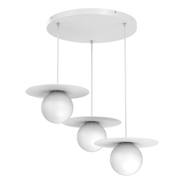 FLAT Cable-Hung Pendant Light 3xE27/15W/230V, White