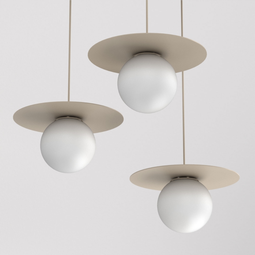 FLAT cable pendant 3xE27/15W/230V, beige