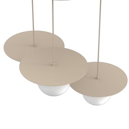 FLAT cable pendant 3xE27/15W/230V, beige
