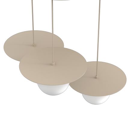 FLAT cable pendant 3xE27/15W/230V, beige