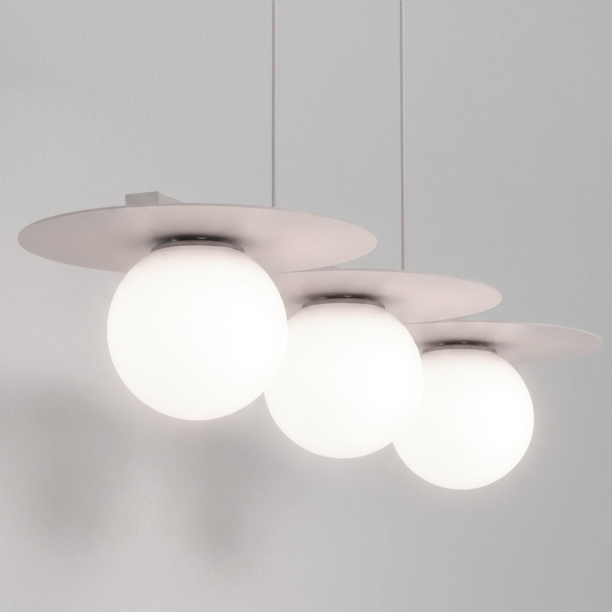 FLAT Cable Pendant Light 3x E27/15W/230V, Cream