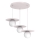 FLAT cable-suspended pendant 3xE27/15W/230V, cream