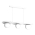 FLAT cable-suspended pendant light, 3xE27/15W/230V, white