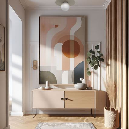 FLAT Ceiling Light 1xE27/15W/230V Ø 35 cm Beige