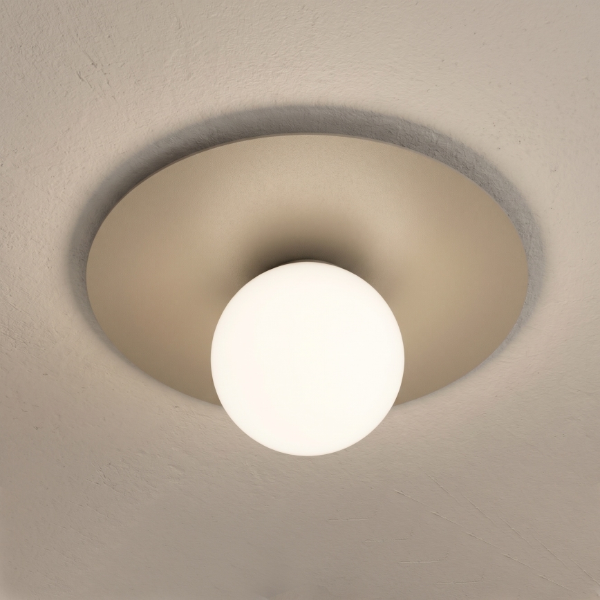 FLAT Ceiling Light 1xE27/15W/230V Ø 35 cm Beige