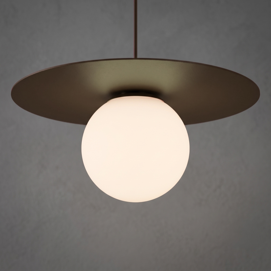 FLAT pendant light on cable 1xE27/15W/230V brown