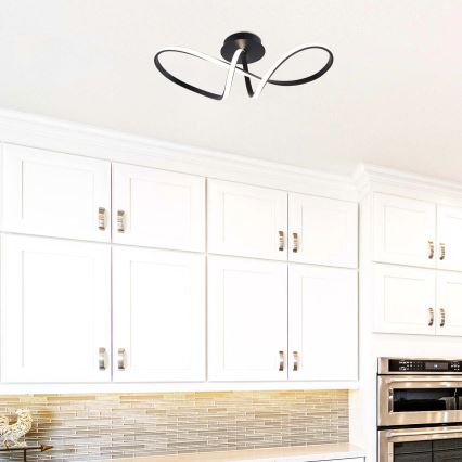 FLAVIA LED Ceiling Light 33W/230V, 24×61 cm, Black