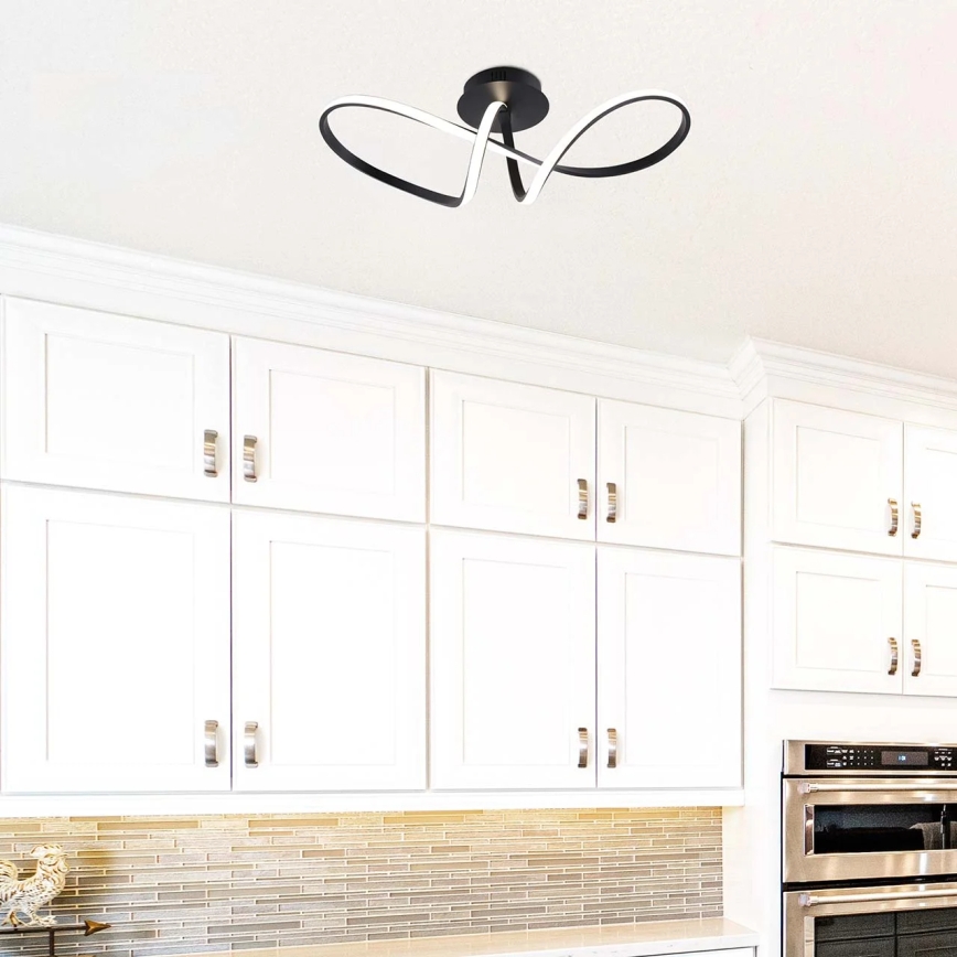 FLAVIA LED Ceiling Light 33W/230V, 24×61 cm, Black