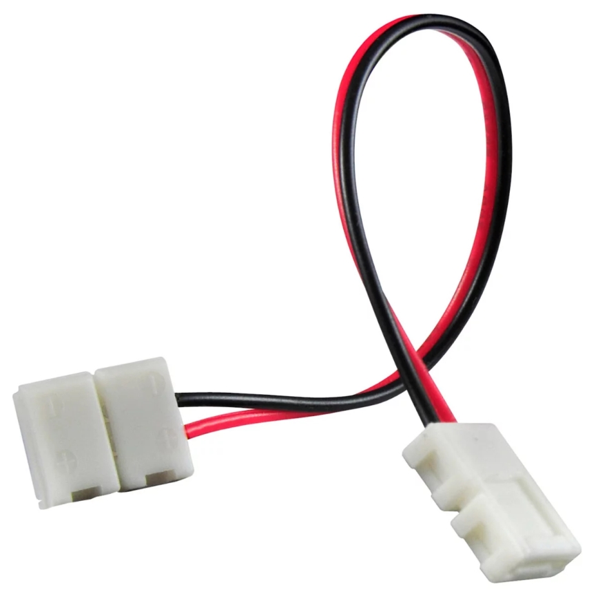 Flexible bifacial angular connector for 2-pin LED strips 8 mm