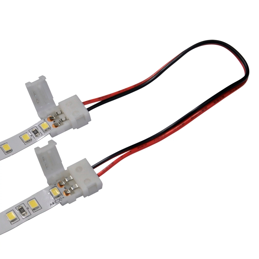 Flexible bifacial angular connector for 2-pin LED strips 8 mm