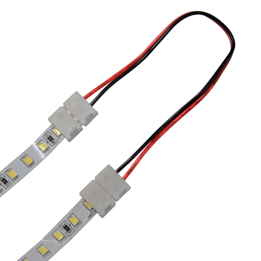 Flexible bifacial angular connector for 2-pin LED strips 8 mm