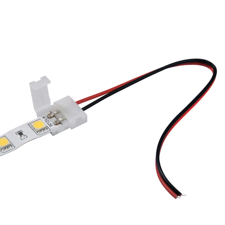 Flexible single-sided connector for 2-pin LED strips 10 mm
