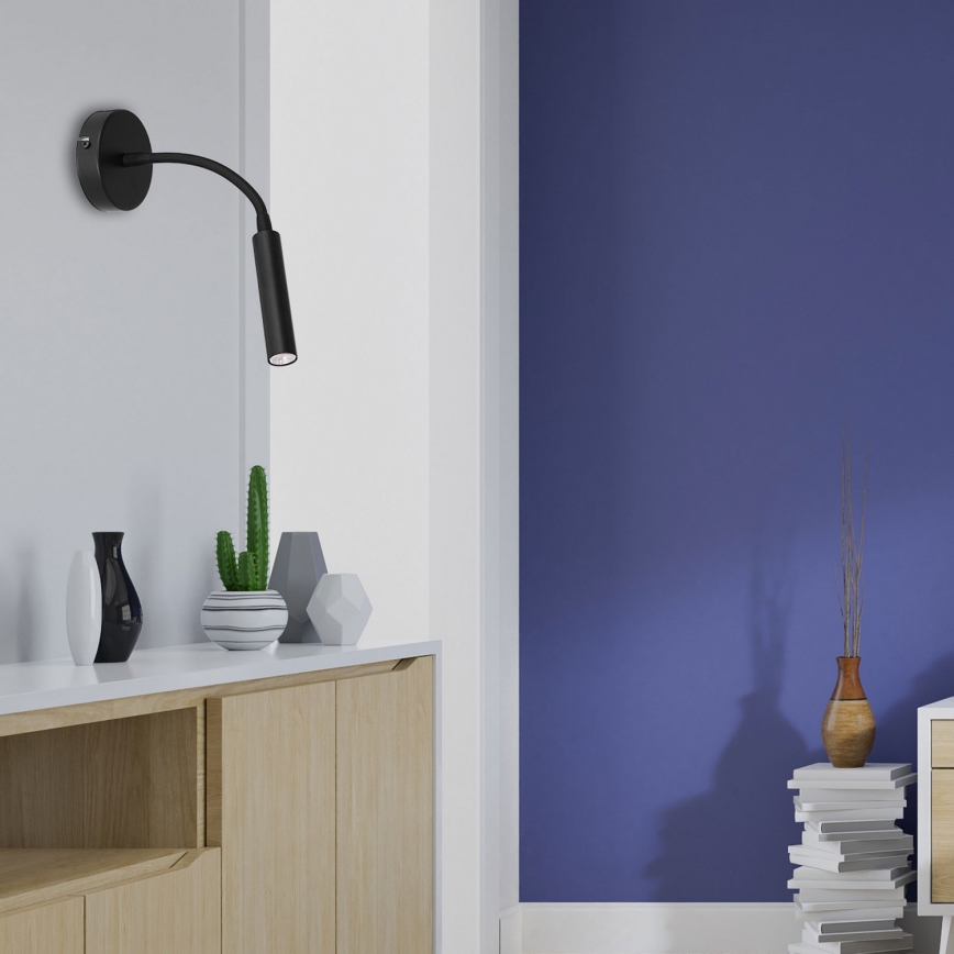 Flexible small lamp ARDEN 1xG9/8W/230V black