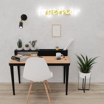 Flexible small lamp JOKER 1xGU10/8W/230V black/gold