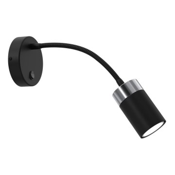 Flexible small lamp JOKER 1xGU10/8W/230V black/matte chrome