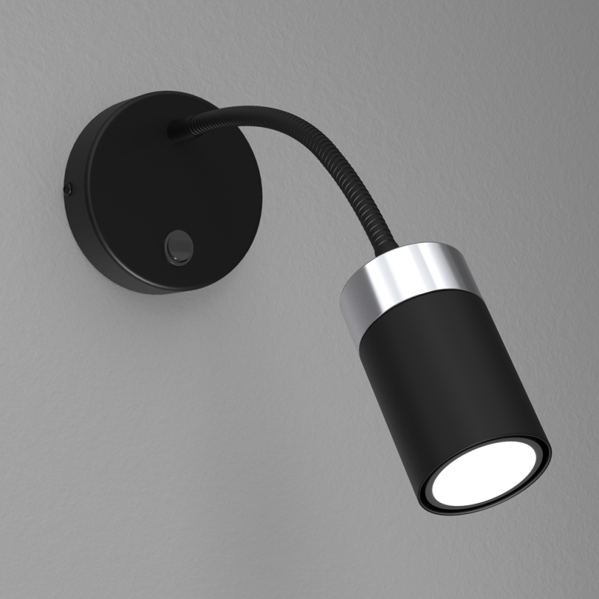 Flexible small lamp JOKER 1xGU10/8W/230V black/matte chrome