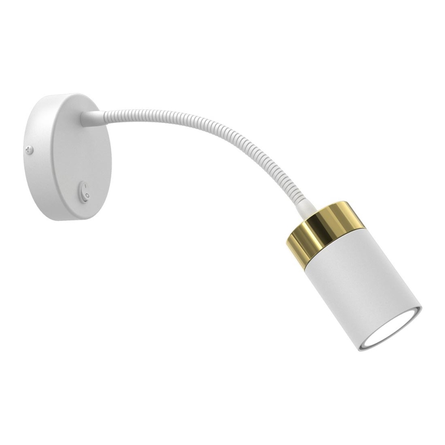 Flexible small lamp JOKER 1xGU10/8W/230V white/gold