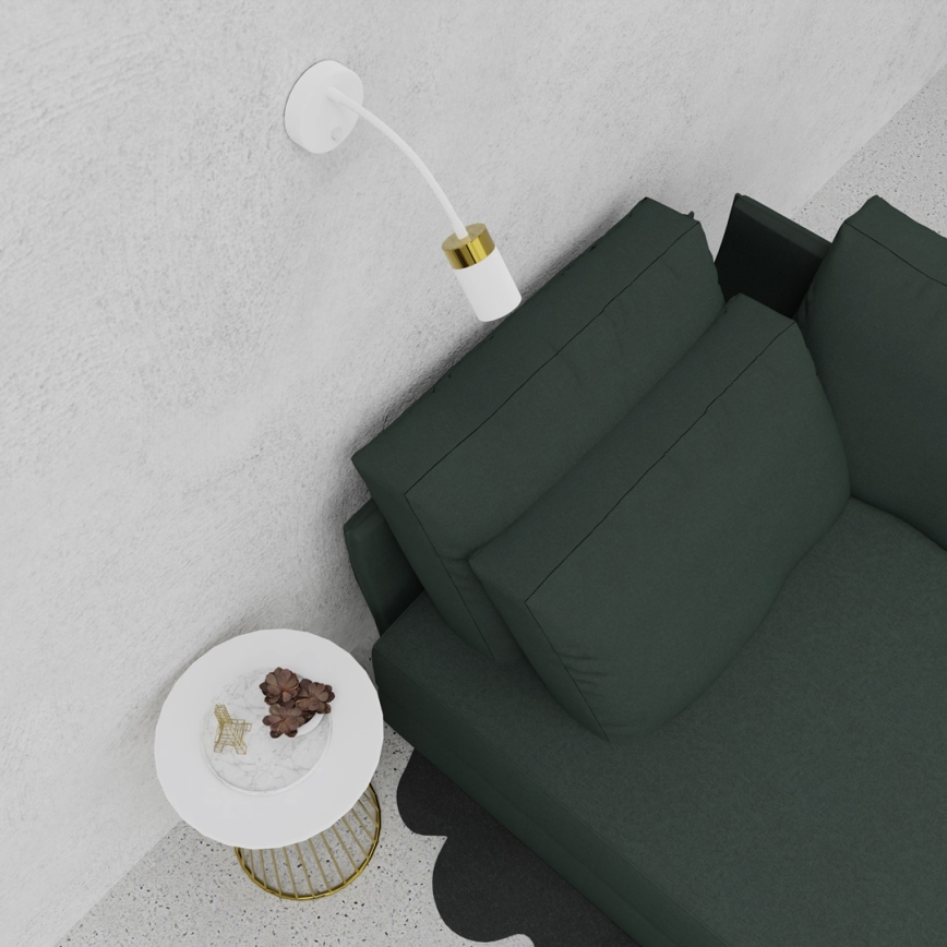 Flexible small lamp JOKER 1xGU10/8W/230V white/gold