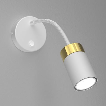 Flexible small lamp JOKER 1xGU10/8W/230V white/gold
