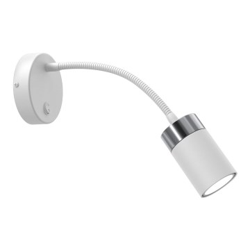 Flexible small lamp JOKER 1xGU10/8W/230V white/matte chrome