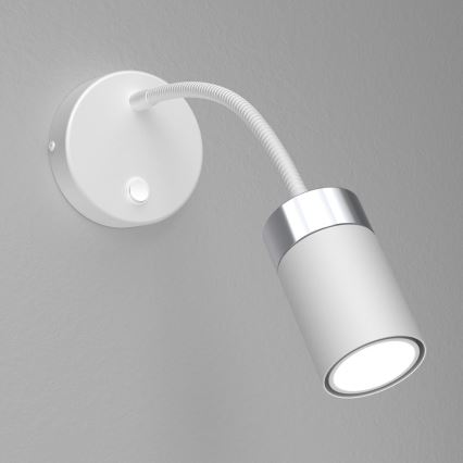 Flexible small lamp JOKER 1xGU10/8W/230V white/matte chrome
