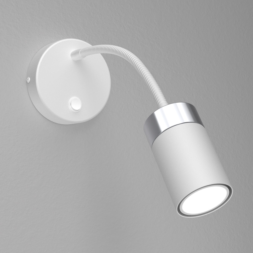Flexible small lamp JOKER 1xGU10/8W/230V white/matte chrome