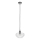 FLO cable-hung pendant 1xE27/15W/230V polished chrome/clear