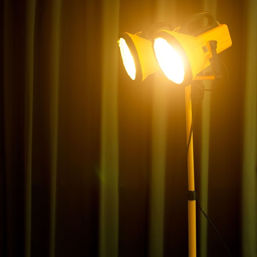 Floodlight stand 180 cm yellow