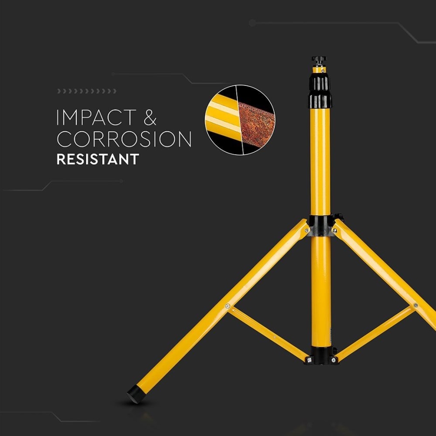 Floodlight stand 180 cm yellow