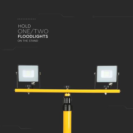 Floodlight stand 180 cm yellow